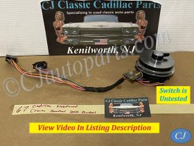 OEM 1967 Cadillac Fleetwood Deville Calais DASH CRUISE CONTROL SWITCH & THUMBWHEEL **UNTESTED** #1495113/#1490170
